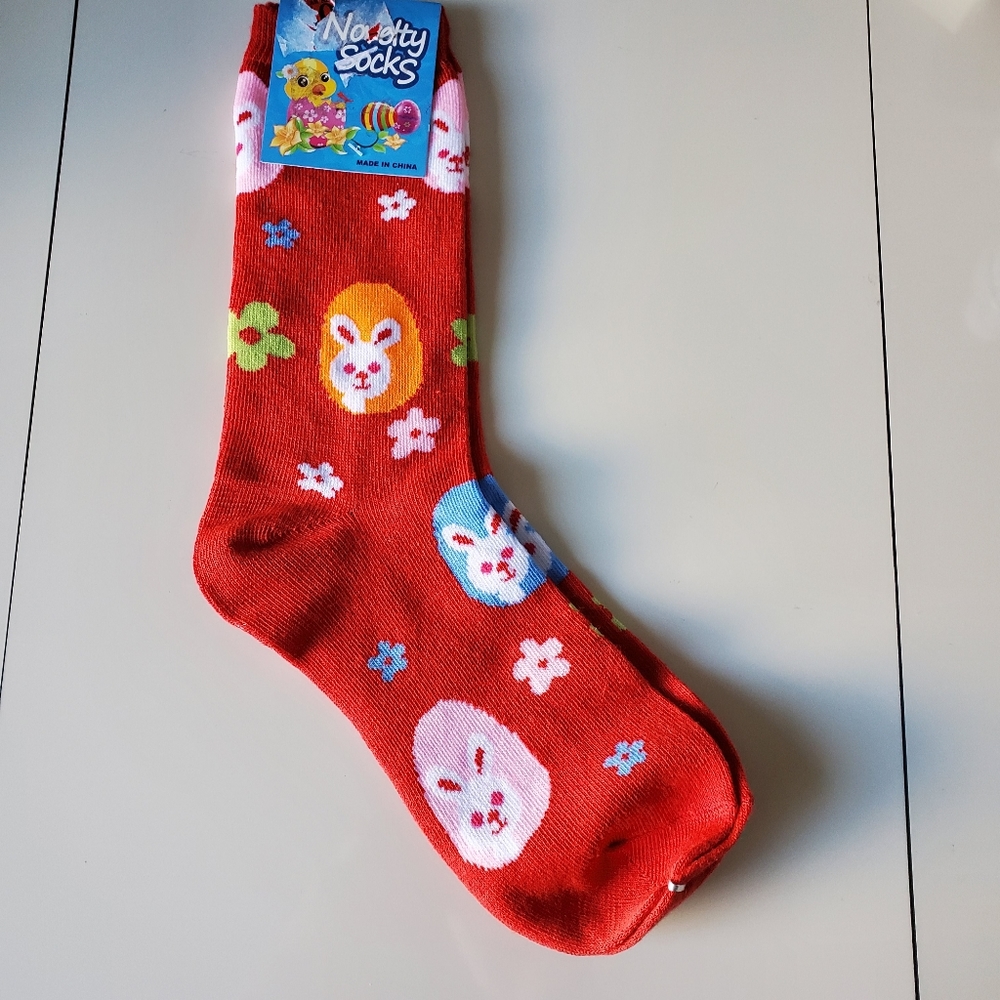 Novelty Socks Bunny Rabbit Socks, Size 9-11